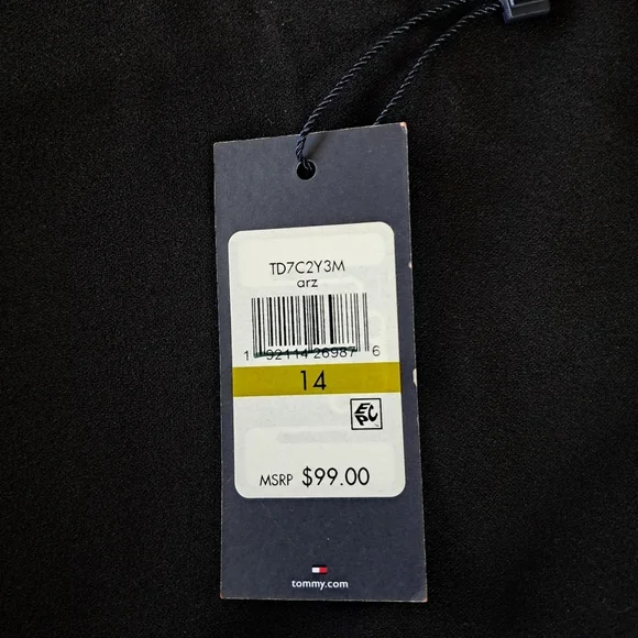 Tommy Hilfiger Womens Black/Blue/White Sleeveless Dress Size 14 - Picture 5 of 6